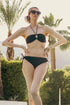 Bikini Réversible 4-Way Cherie "Opulence/Solid Black"